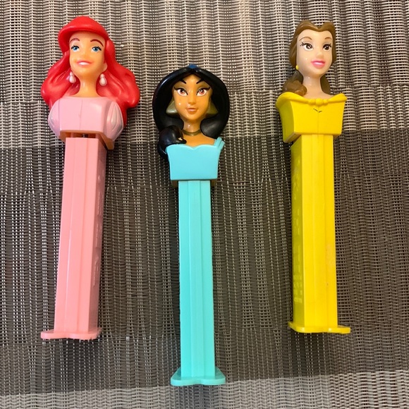 Disney Princess Set of 3 Pez Dispensers Ariel jasmine Belle - Picture 1 of 3